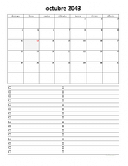 calendario octubre 2043 07