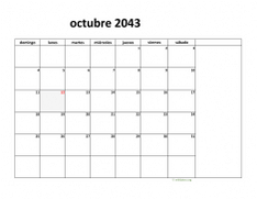 calendario octubre 2043 08