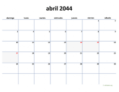 calendario abril 2044 04