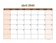 calendario abril 2044 06