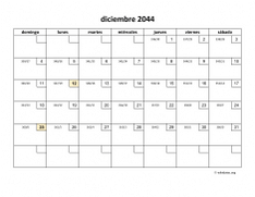 calendario diciembre 2044 01