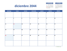 calendario diciembre 2044 02