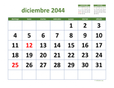 calendario diciembre 2044 03