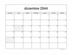 calendario diciembre 2044 05