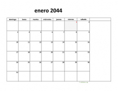 calendario enero 2044 08