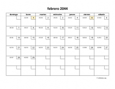 calendario febrero 2044 01