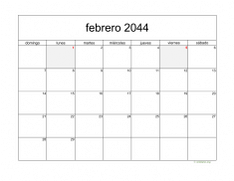 calendario febrero 2044 05