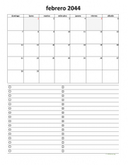 calendario febrero 2044 07