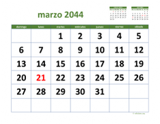 calendario marzo 2044 03
