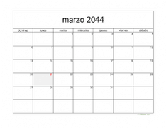 calendario marzo 2044 05