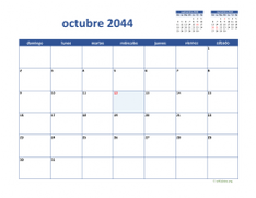 calendario octubre 2044 02