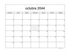 calendario octubre 2044 05