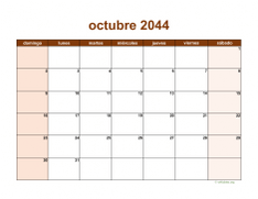 calendario octubre 2044 06