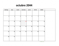 calendario octubre 2044 08