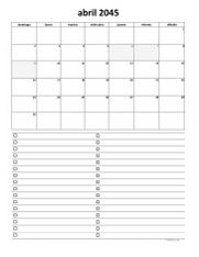 calendario abril 2045 07