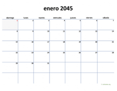 calendario enero 2045 04