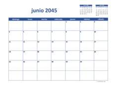 calendario junio 2045 02