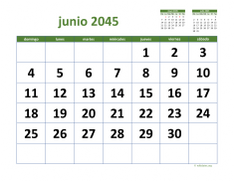 calendario junio 2045 03