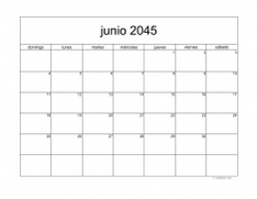 calendario junio 2045 05