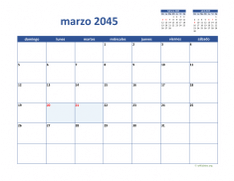 calendario marzo 2045 02
