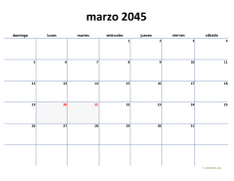 calendario marzo 2045 04