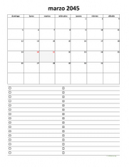 calendario marzo 2045 07