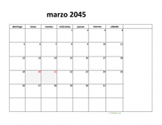 calendario marzo 2045 08