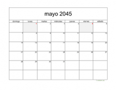 calendario mayo 2045 05