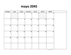 calendario mayo 2045 08