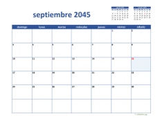 calendario septiembre 2045 02