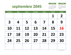 calendario septiembre 2045 03