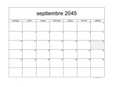 calendario septiembre 2045 05