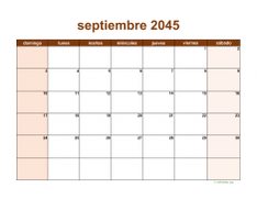 calendario septiembre 2045 06