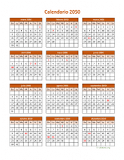 Calendario de México del 2050 06