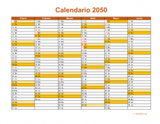 Calendario de México del 2050 09