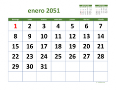 calendario mensual 2051 03