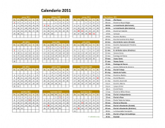 Calendario de México del 2051 03