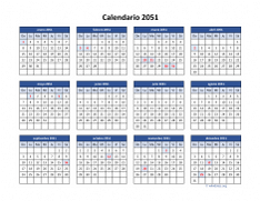 Calendario de México del 2051 04
