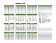 Calendario de México del 2052 02