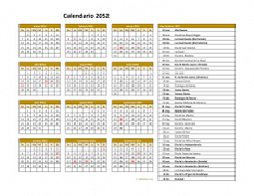 Calendario de México del 2052 03