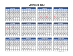 Calendario de México del 2052 04