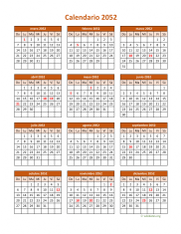 Calendario de México del 2052 06