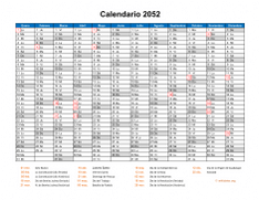 Calendario de México del 2052 08