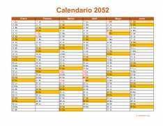 Calendario de México del 2052 09