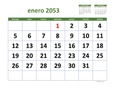 calendario mensual 2053 03