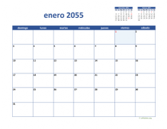 calendario mensual 2055 02