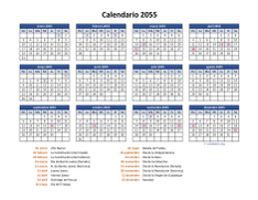 Calendario de México del 2055 05