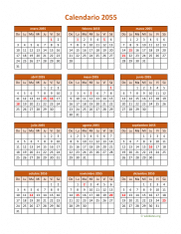 Calendario de México del 2055 06