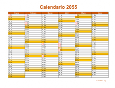 Calendario de México del 2055 09
