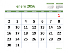 calendario mensual 2056 03